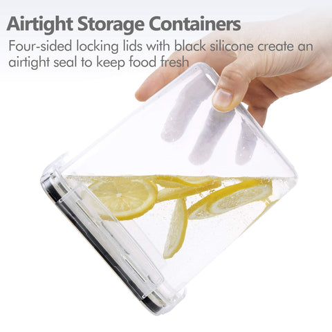 CHEFSTORY transparent plastic canisters let you see contents at a glance.
