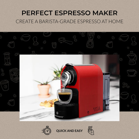 ChefWave Espresso Machine removable drip tray enables quick cleaning.