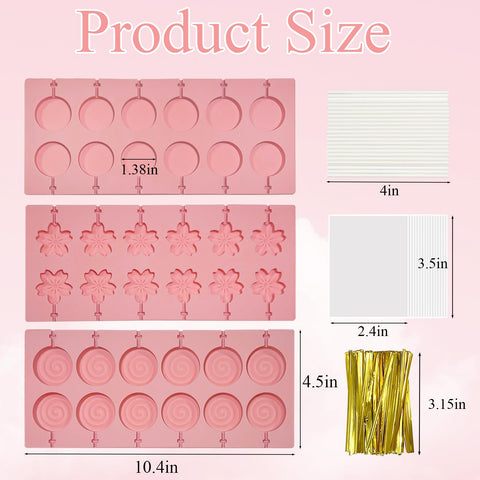 CHELIZIYA lollipop mold circle type A for versatile candy designs