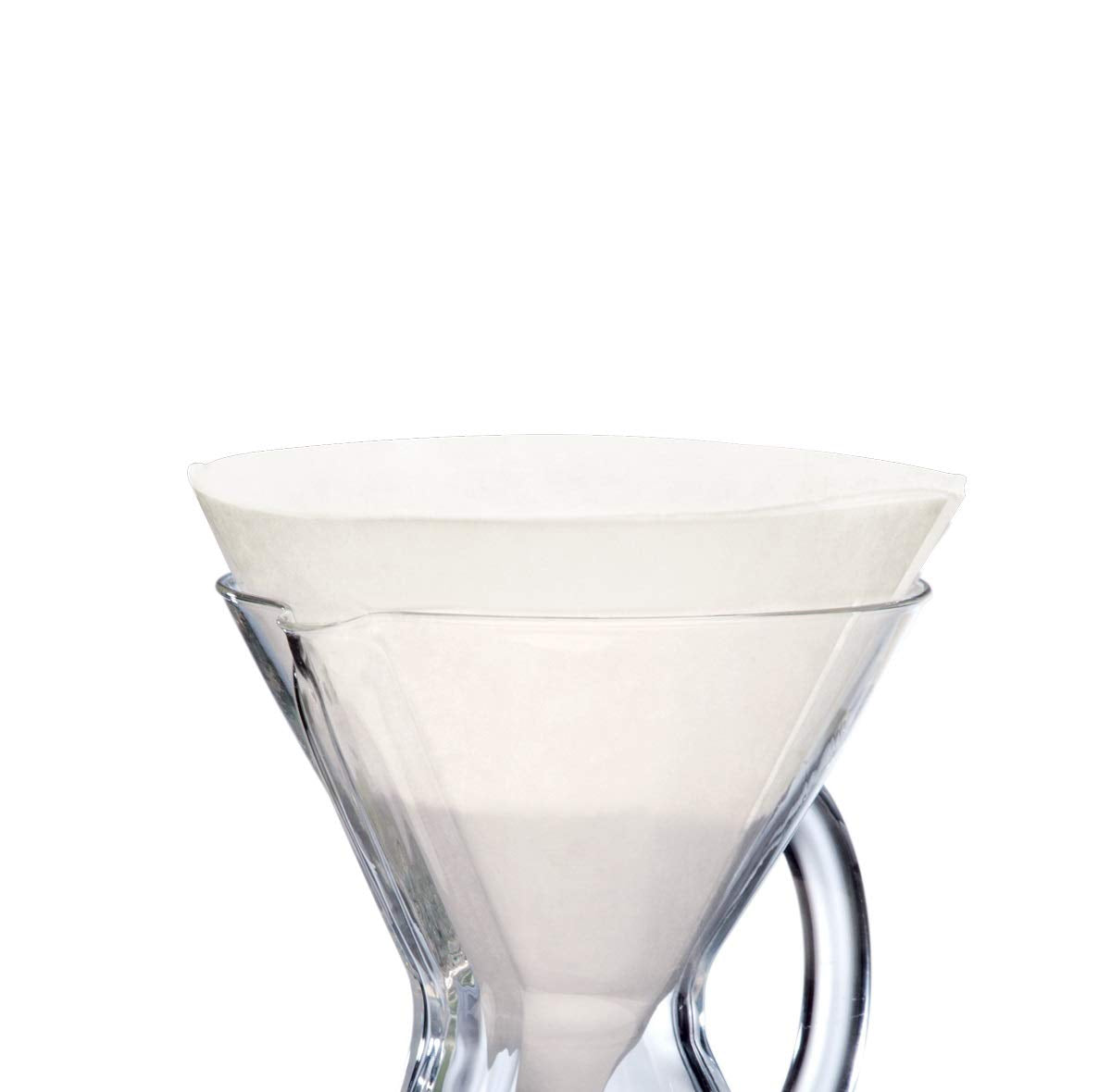 Chemex Bonded Filter unfolded 100ct packaging for clean, uniform brews.