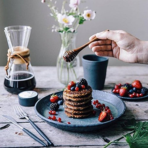 Chemex double-walled mug beside breakfast setup for a morning pick-me-up.