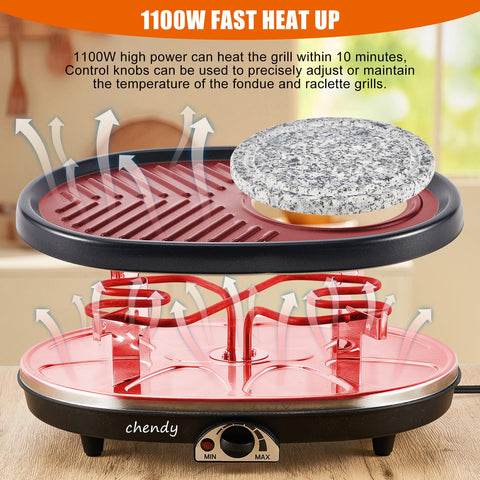 CHENDY thermostat-controlled heat delivers precise fondue consistency