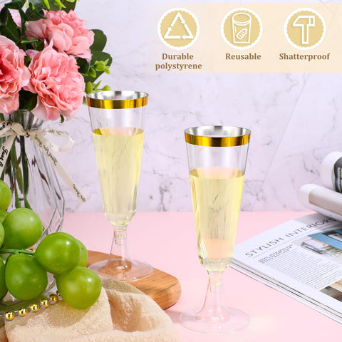 CHENGU 200-pack champagne flutes offer abundant supply for large celebrations
