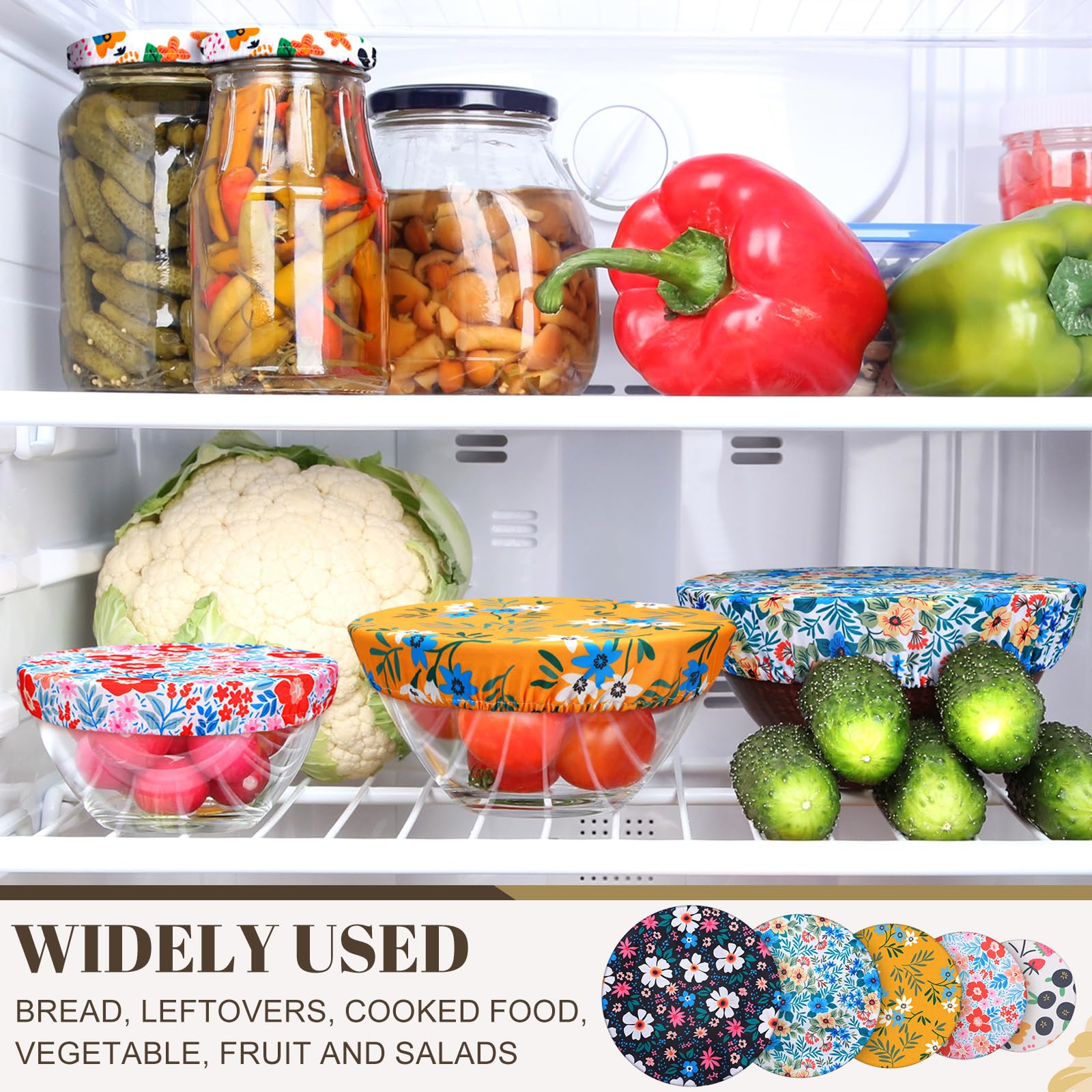 CHENGU bowl covers in a stackable, foldable design for compact storage.