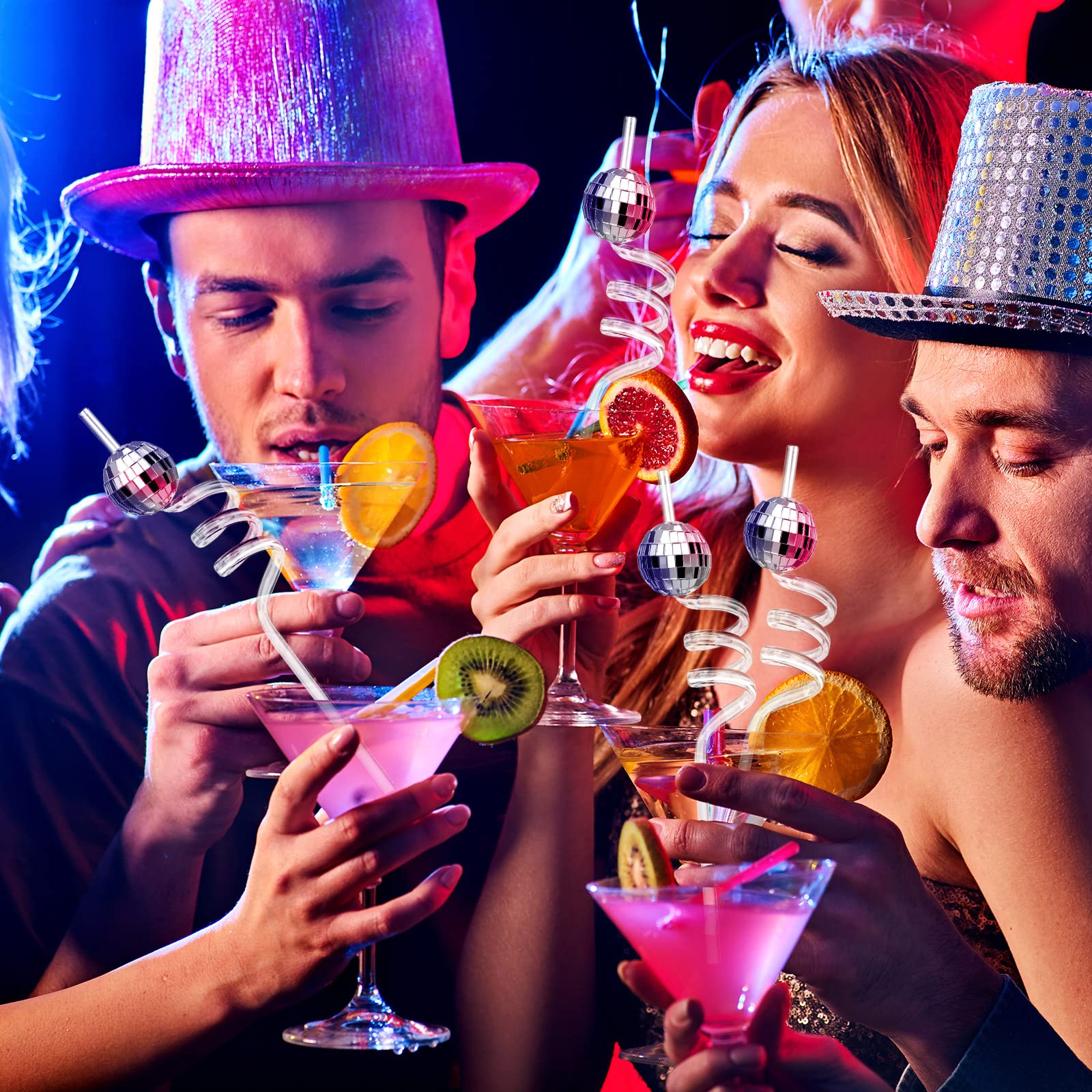 CHENGU disco ball straw enhances cocktails with shiny, festive appeal
