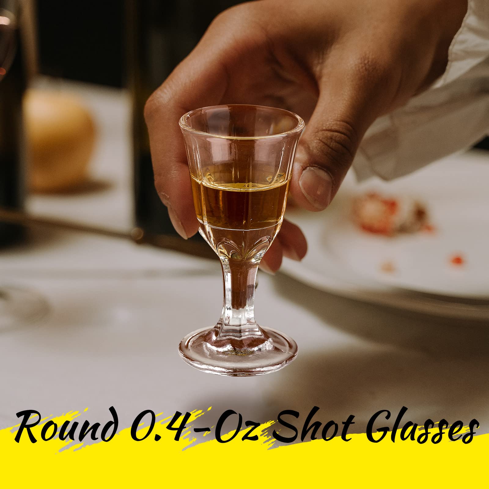 CHENGU shot glasses arranged on a table create a festive, coordinated look.
