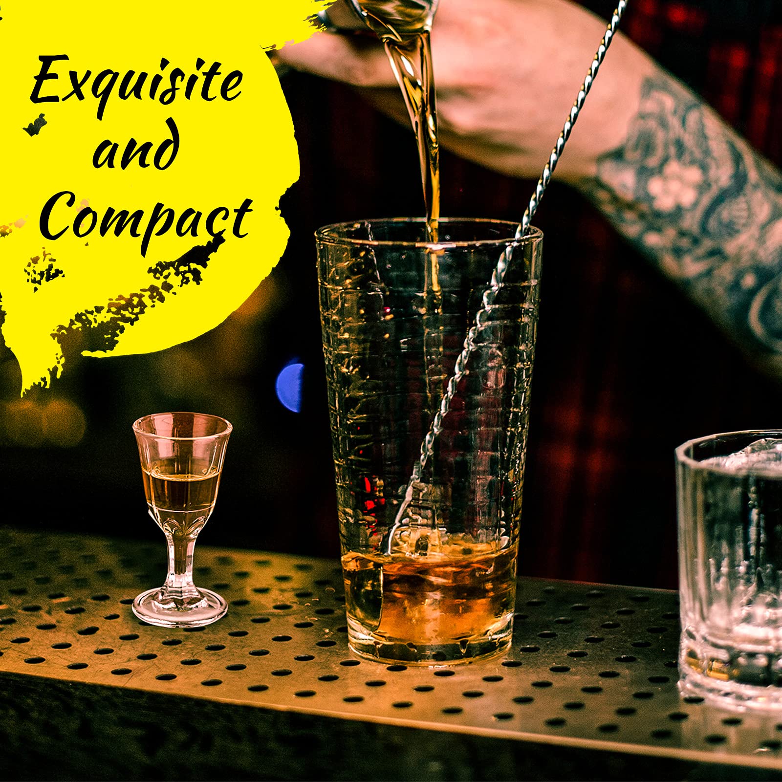 CHENGU small-capacity glasses measure 6 x 2.9 cm for precise pours.