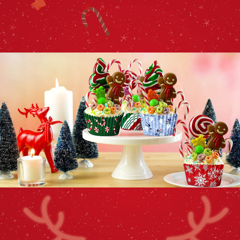 CHENGU snowflake cupcake liners create chilly-themed desserts with flair.