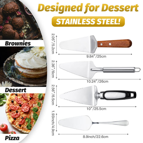 CHENGU steel pie spatula with teeth for effortless cutting