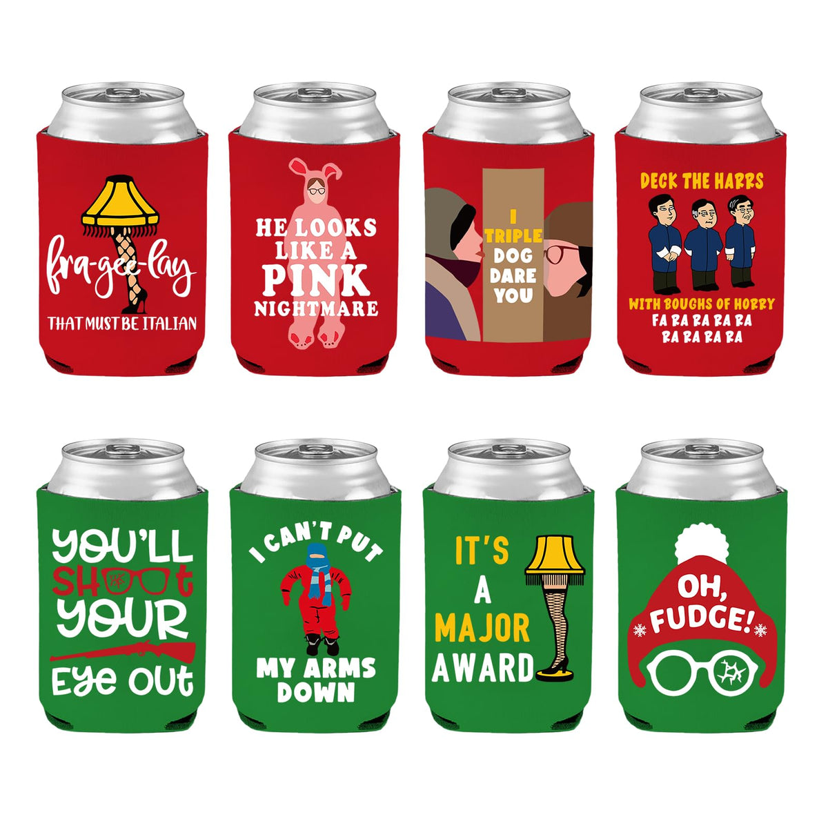 Cheroloven funny Christmas can cover on a 12 oz can for added insulation