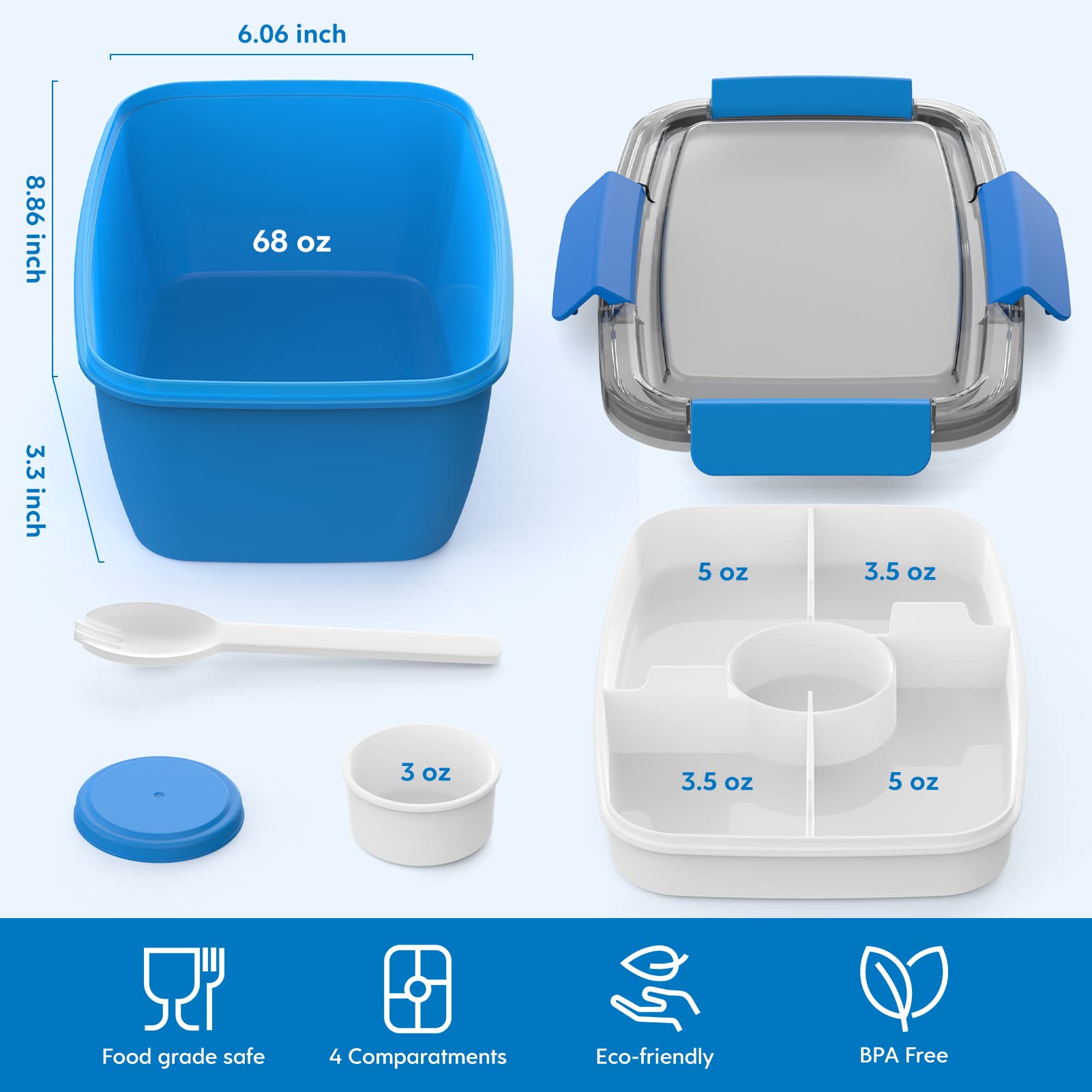 BPA-free materials provide safer, tasteless meals.