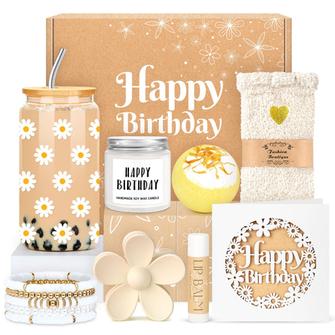 CHESACE birthday gift box for teens and women with glass cup showcases celebration use