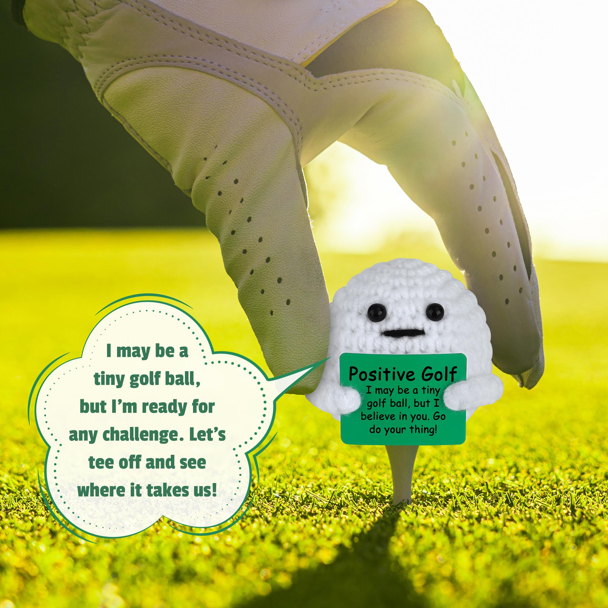 CHESACE golf ball crochet offers whimsical flair for golf bags