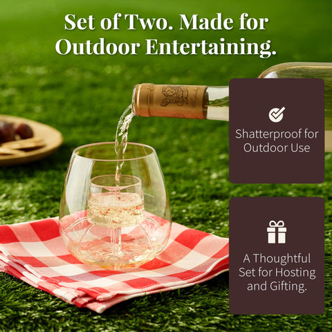Chevalier Collection crystal-clear look with durable Tritan, elevating patio gatherings.