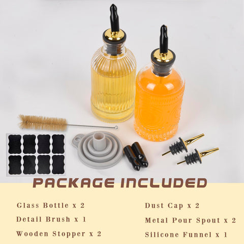 Thick glass and secure stoppers provide sturdy, long-lasting service in busy kitchens