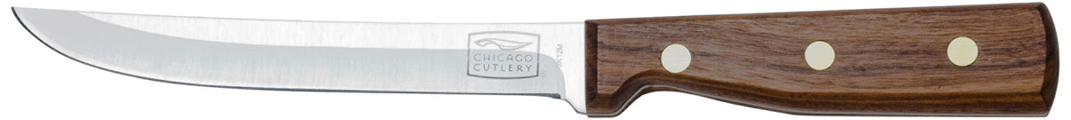 Chicago Cutlery Walnut Tradition utility knife blade with sharp stainless steel edge for precise slicing.
