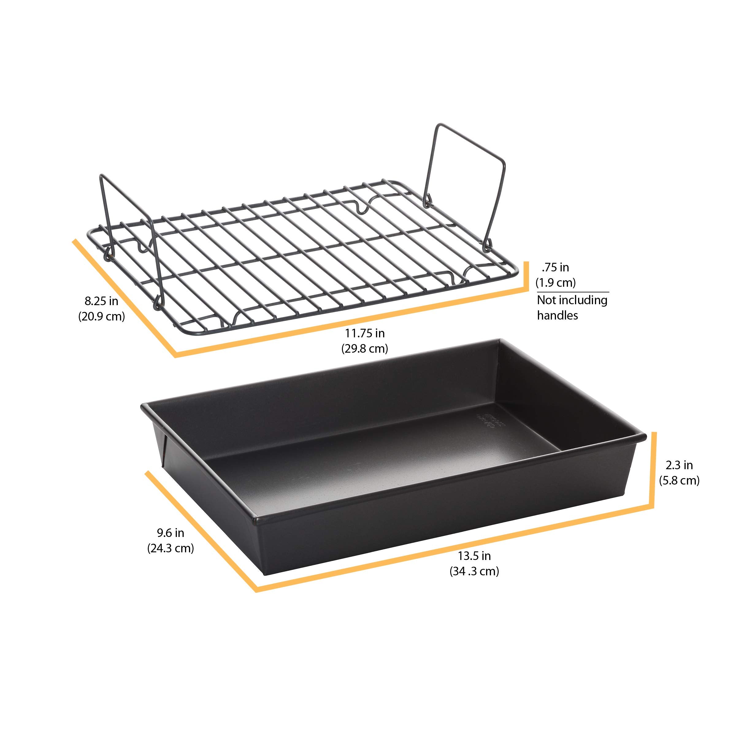 Chicago Metallic 16947 rack height design promotes even cooking and airflow.