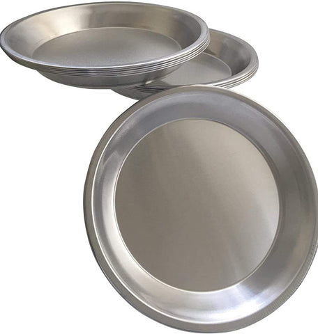 Chicago Metallic 9-inch pie plate with a crisp crust ready for pies