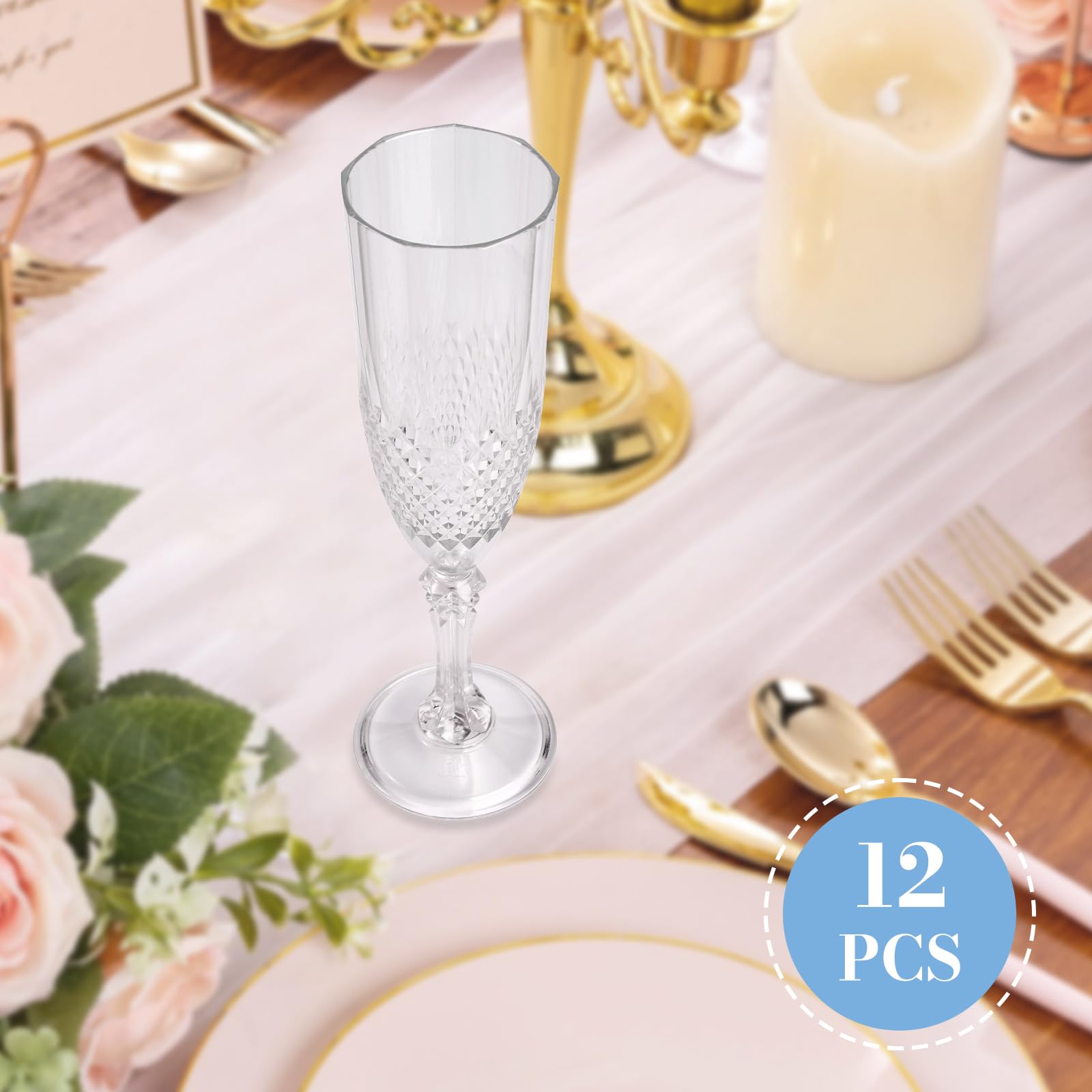 CHICERA multipurpose glasses suitable for champagne, wine, and cocktails at events.