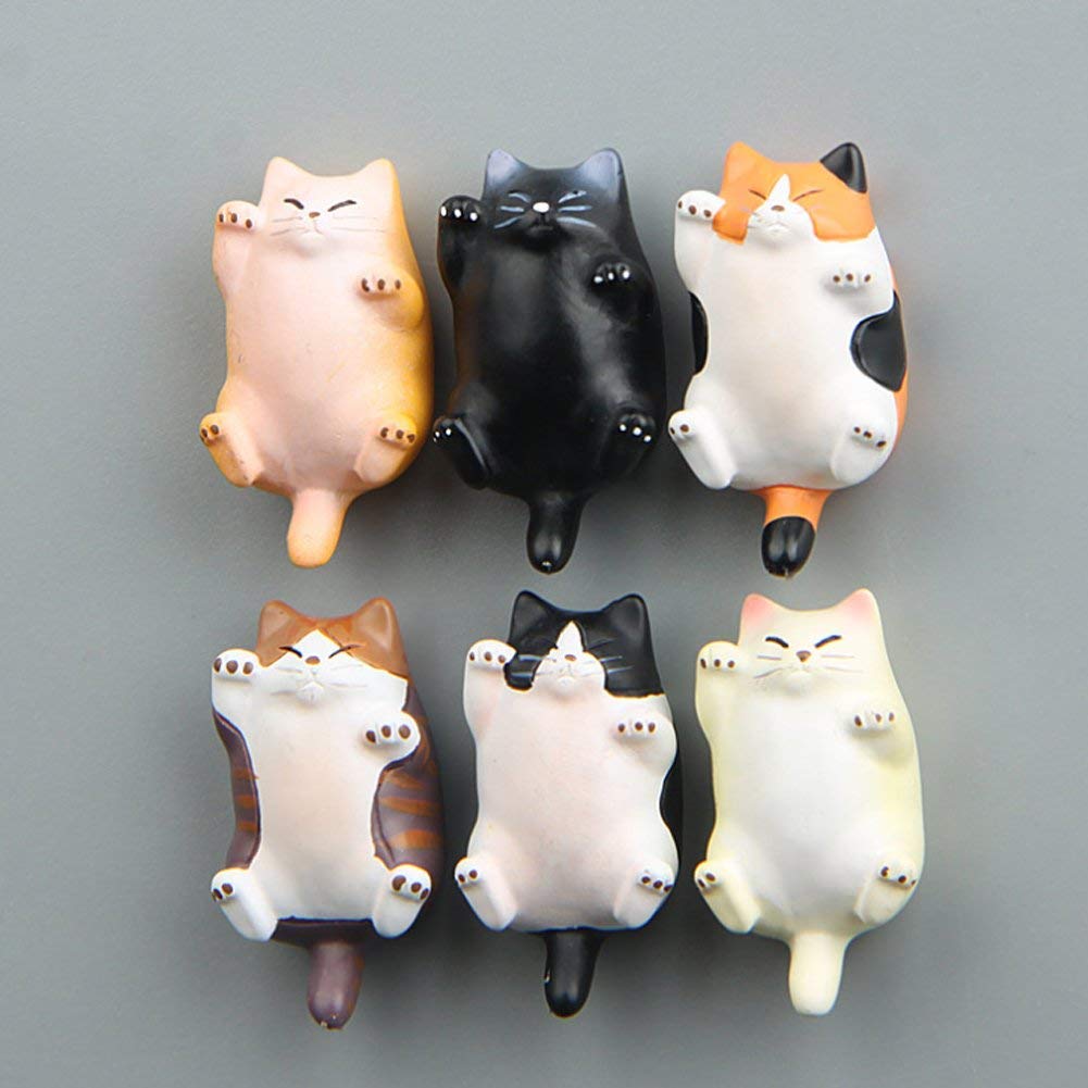 CHICHIC cat magnets on map for marking locations playfully