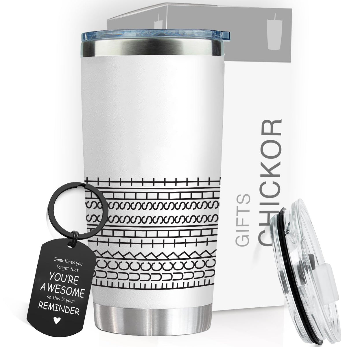 CHICKOR hidden-message tumbler 20oz keeps beverages hot or cold while adding attitude.