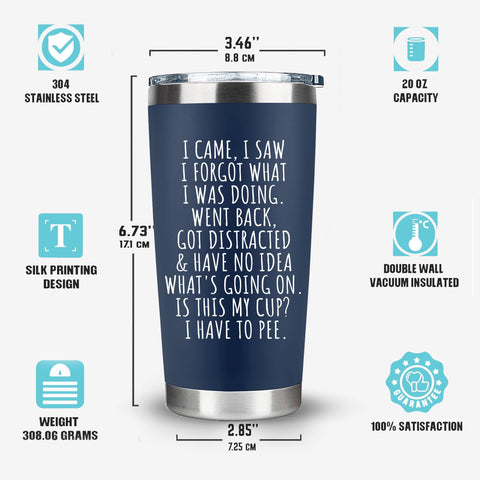 CHICKOR I Came I Saw I Forgot coffee mug gift set fun present for seniors.