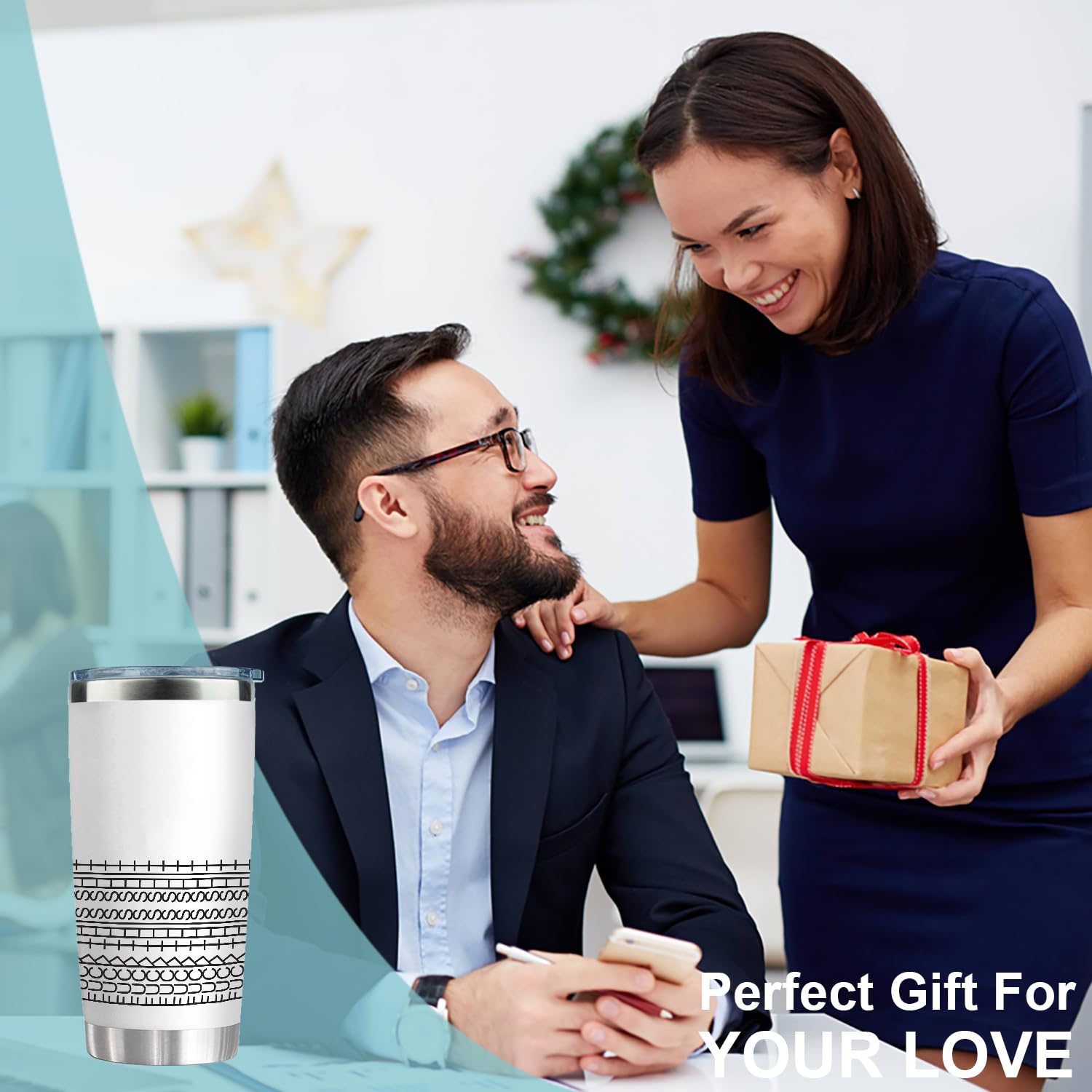 CHICKOR sarcasm mug design on a 20oz tumbler adds humor at work.