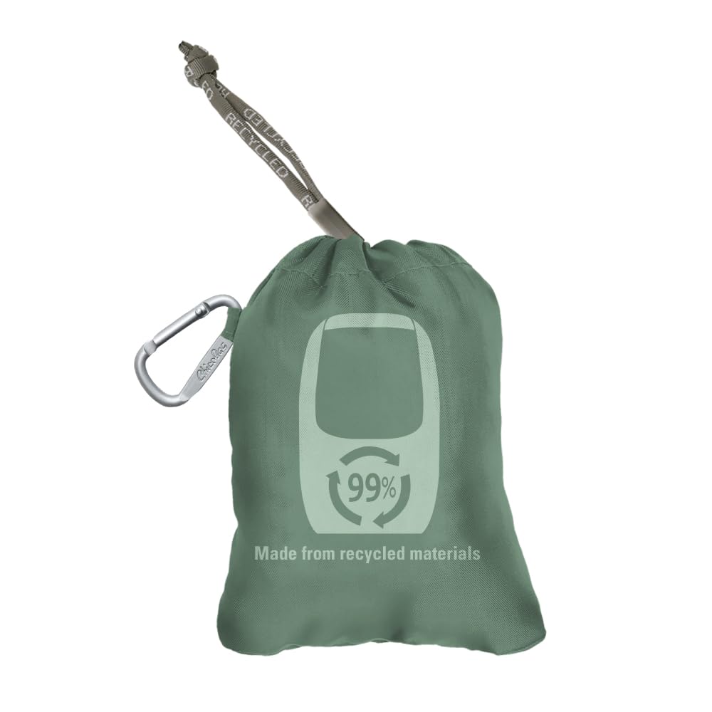 ChicoBag Sling rePETe Refine sage bag open to full size grocery tote