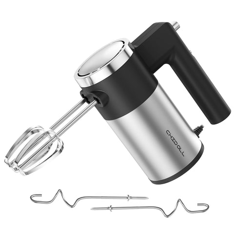 CHIDOLL 600W hand mixer with attachments for thick dough and creamy mixtures.