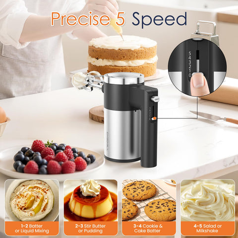 CHIDOLL one-touch eject button for quick, mess-free attachment changes.