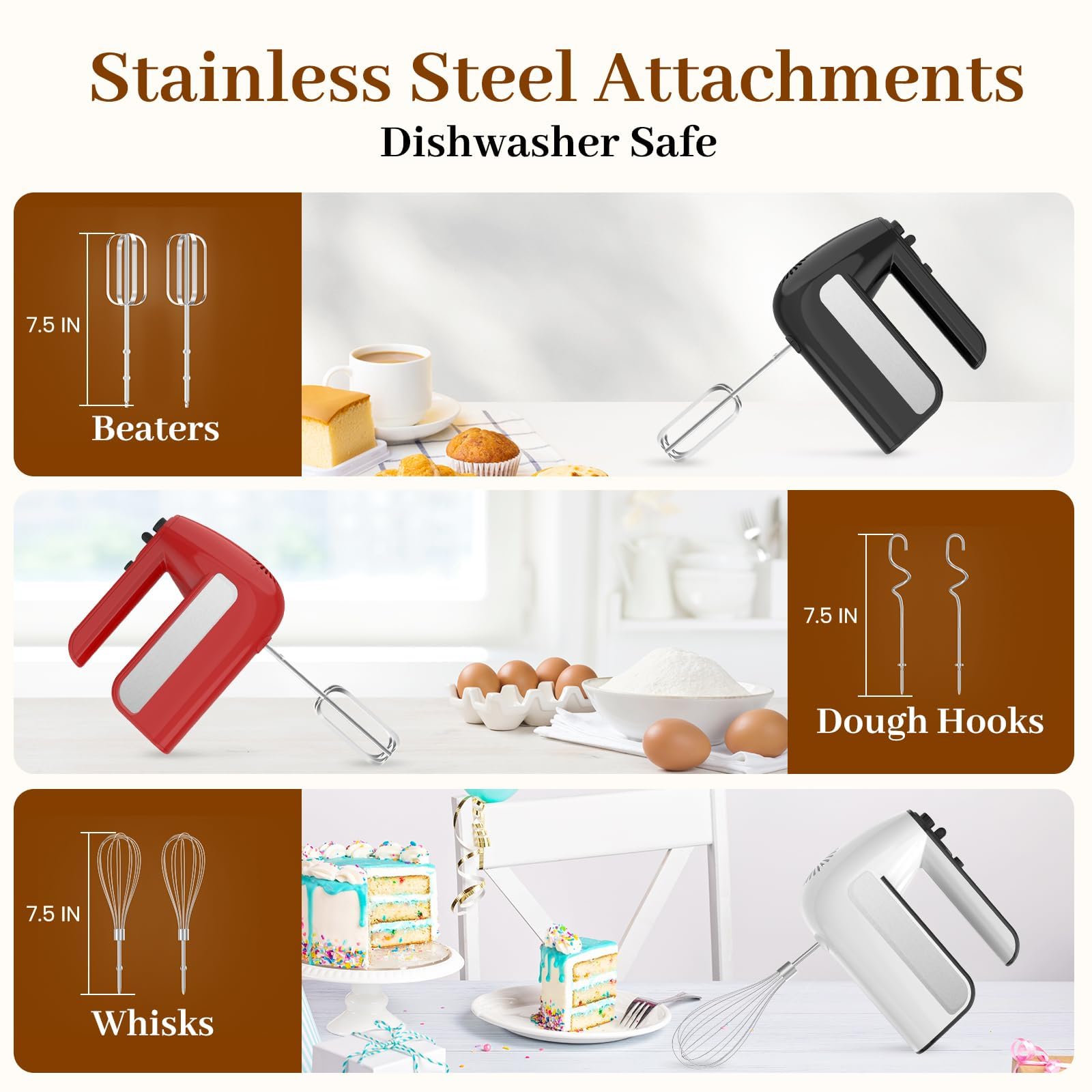 CHIDOLL whisks ideal for whipping cream and batters.