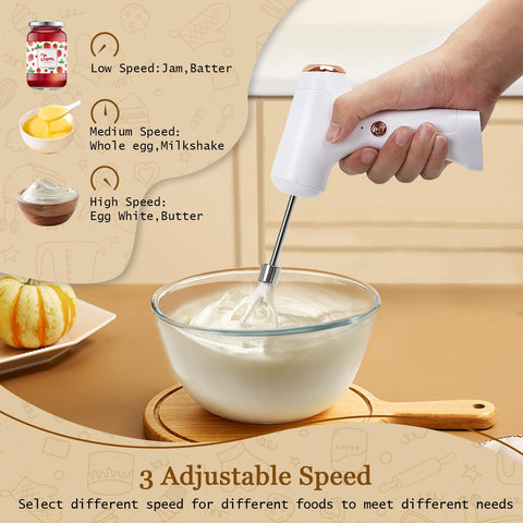Chidoyii 3-speed control for gentle mixing, blending, and whipping.