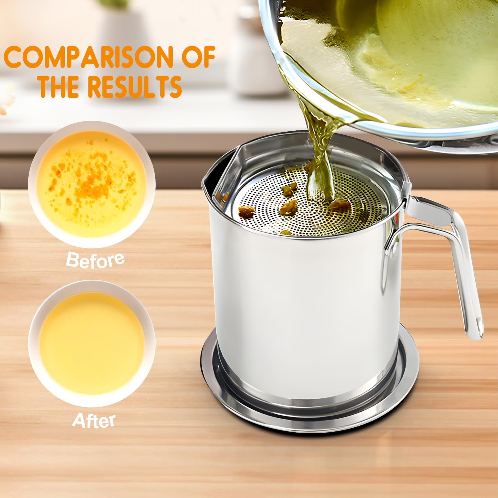 Chihee dust-proof-lid protects stored oil from dust and odors.