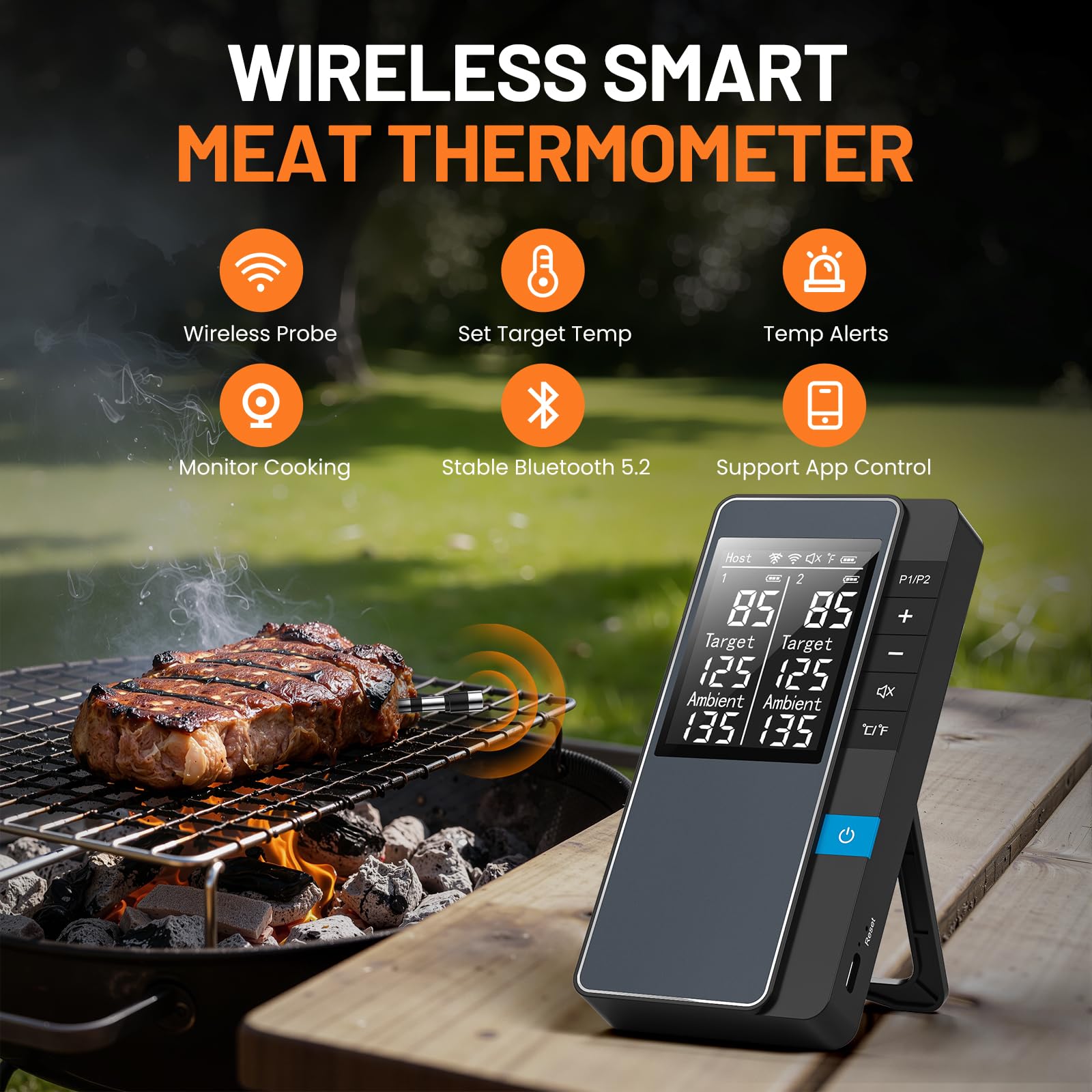 Chihod app interface monitoring temperatures remotely for convenient cooking