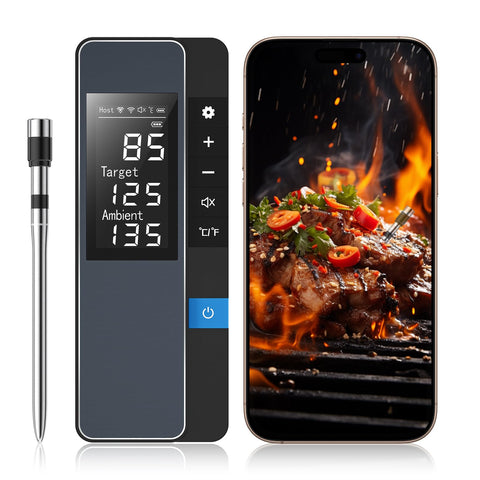 Chihod Smart Meat Thermometer in use on oven for precise cooking