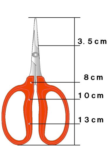 Chikamasa B-500SL handle with graduations for consistent grip positions during pruning.