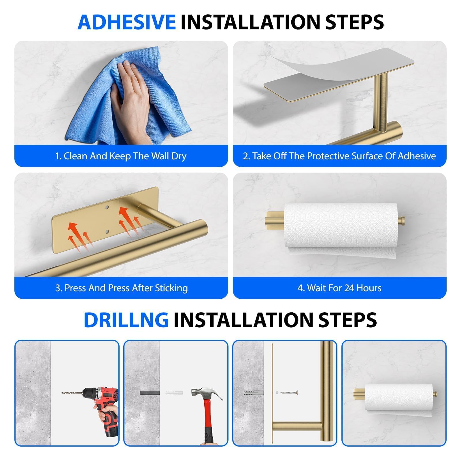 CHIKESI versatile holder for towels, wraps, and rolls in the kitchen