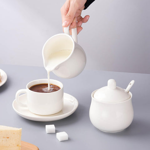 CHILDIKE sugar bowl with lid white for tidy countertop sugar storage.