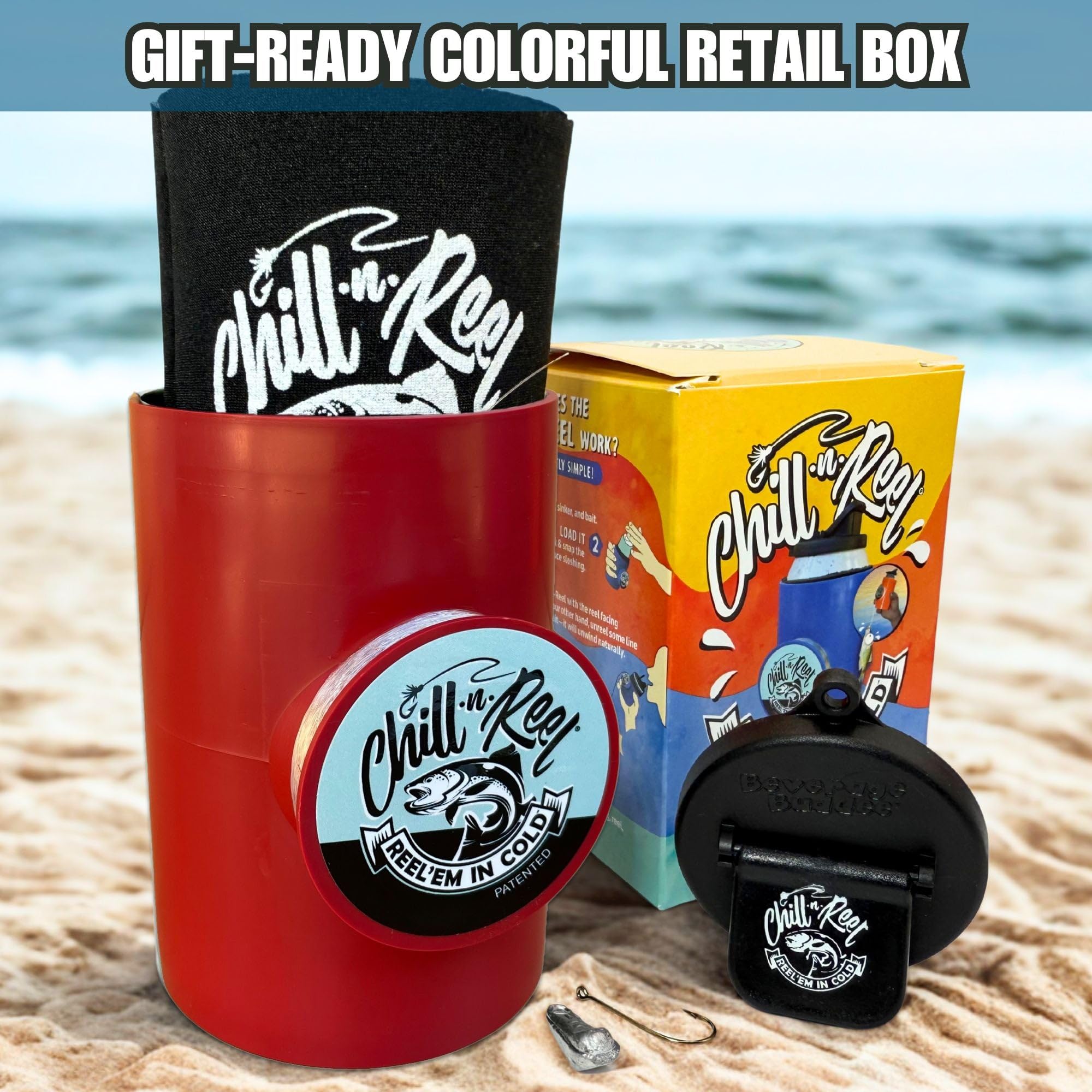 Chill-N-Reel 50 ft fishing line spool ready for quick setup.