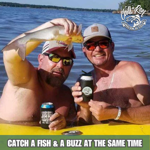 Chill-N-Reel fits 12 oz and 16 oz cans for versatile use
