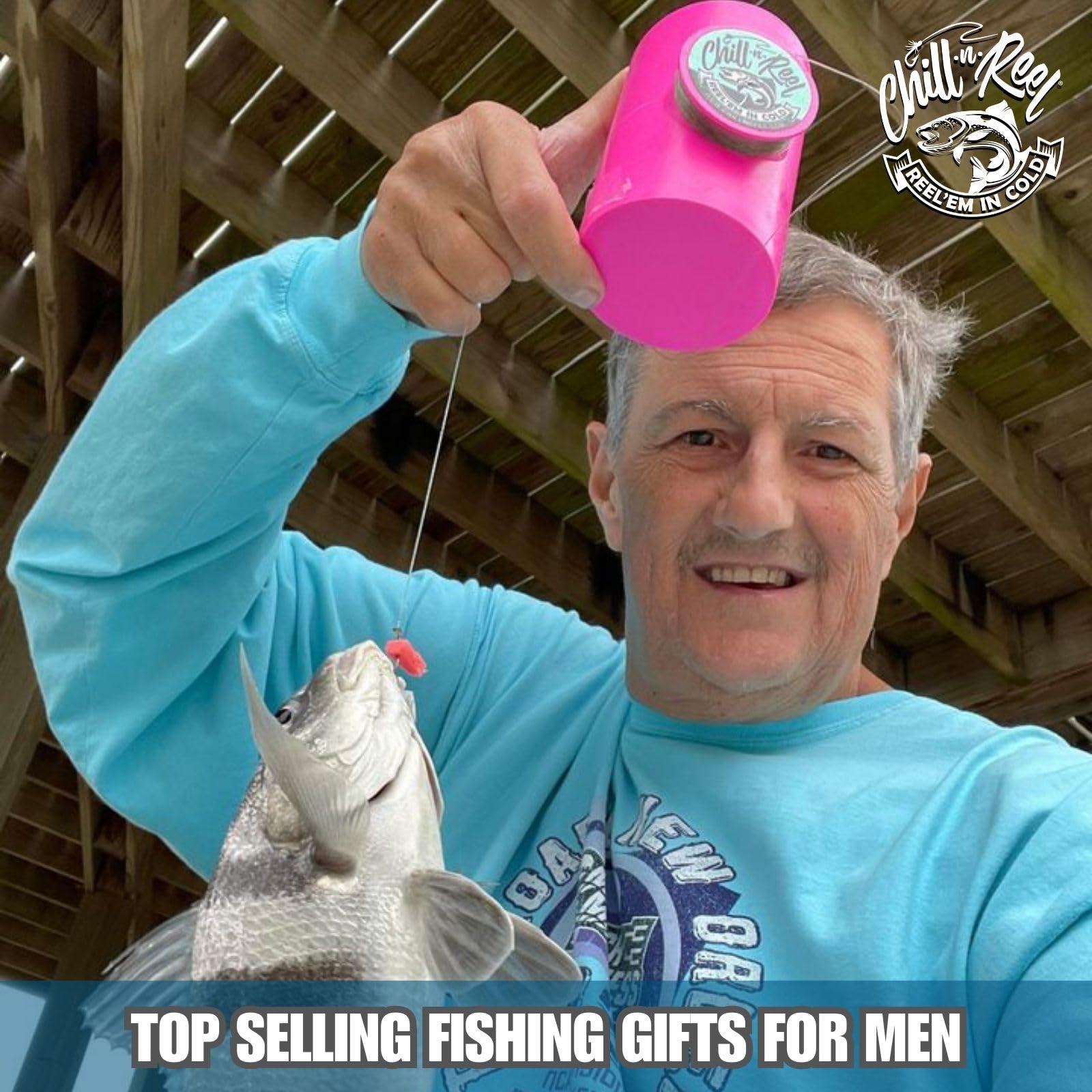 Chill-N-Reel retail box packaging makes gift-ready presentation.