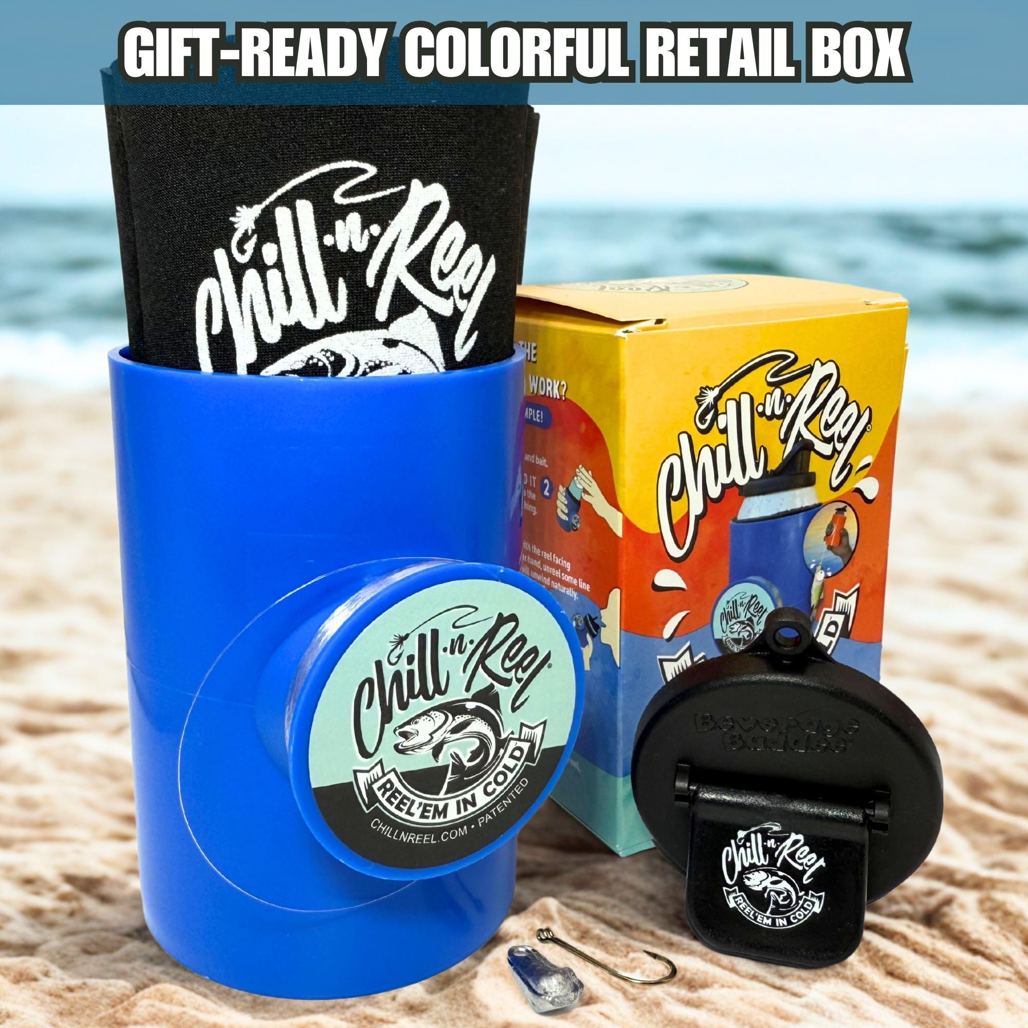 Chill-N-Reel built-in sinker included for quick setup on the water.