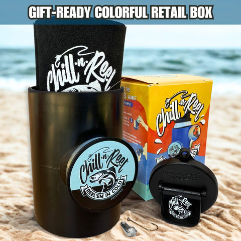 Chill-N-Reel Spill Guard topper protects beverages from splashes outdoors