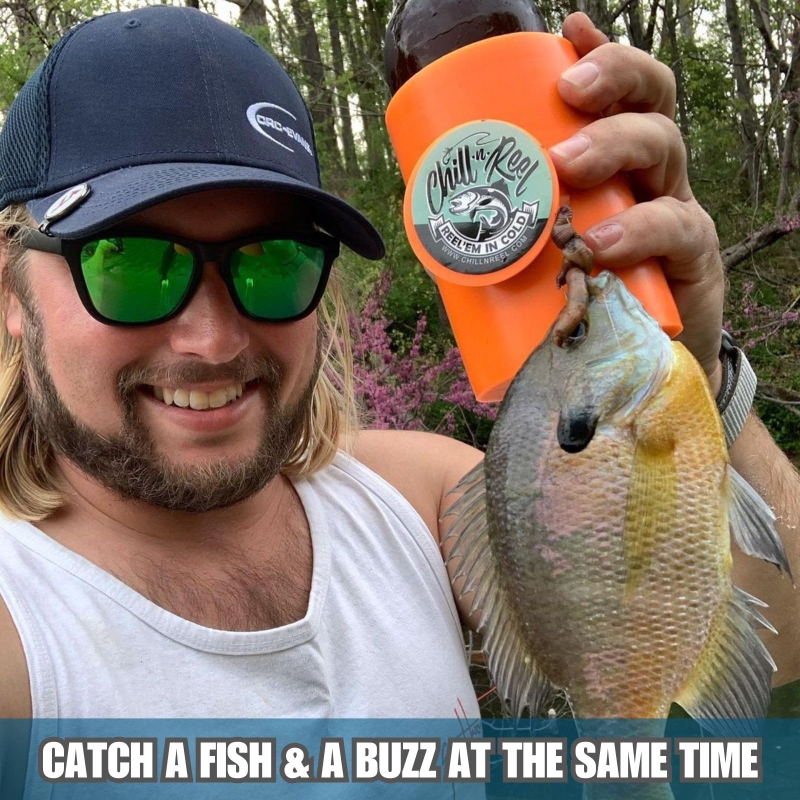 Chill-N-Reel spill guard topper helps prevent messes.