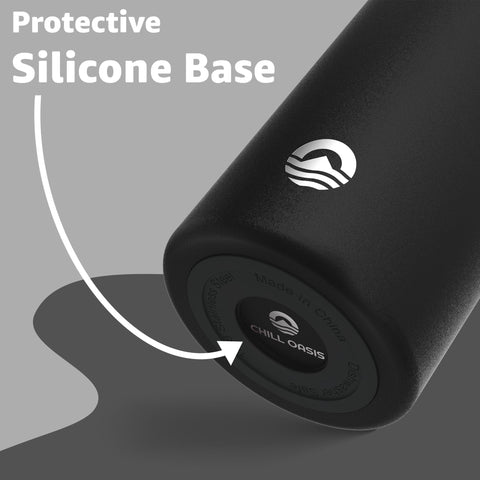 Chill Oasis Water Bottle leak-proof gasket closeup demonstrates reliable spill protection