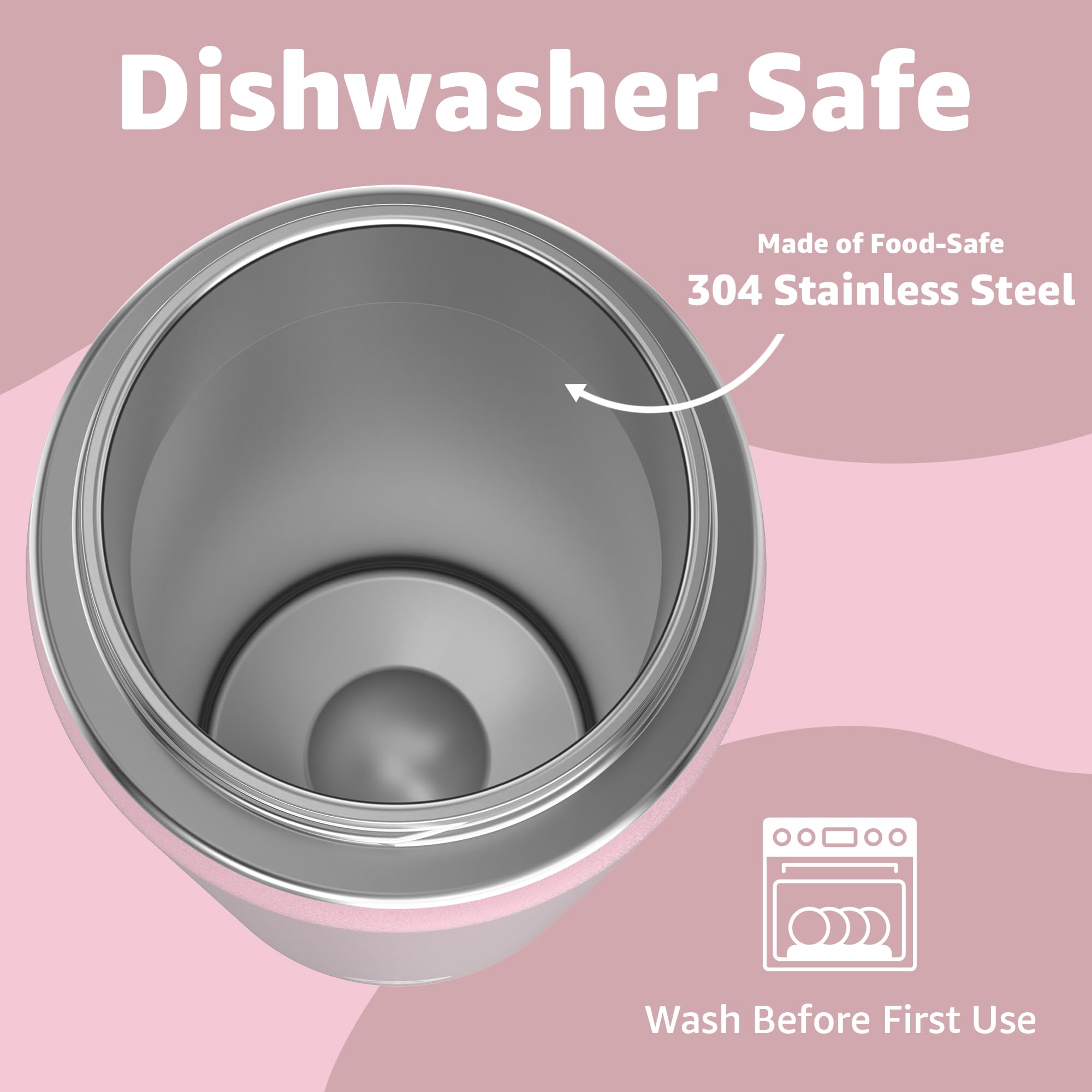 Chill Oasis wide-mouth lid compatibility fits 6 cm openings for easy filling.