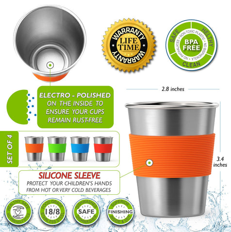Chillout Life 8oz cup with silicone lid option for spill-free sips during activities