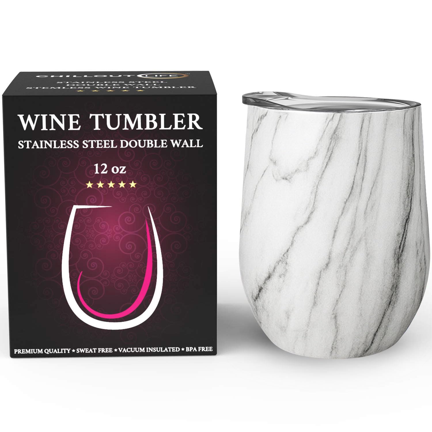 CHILLOUT LIFE stainless steel closeup highlights durable, unbreakable construction for daily hydration.