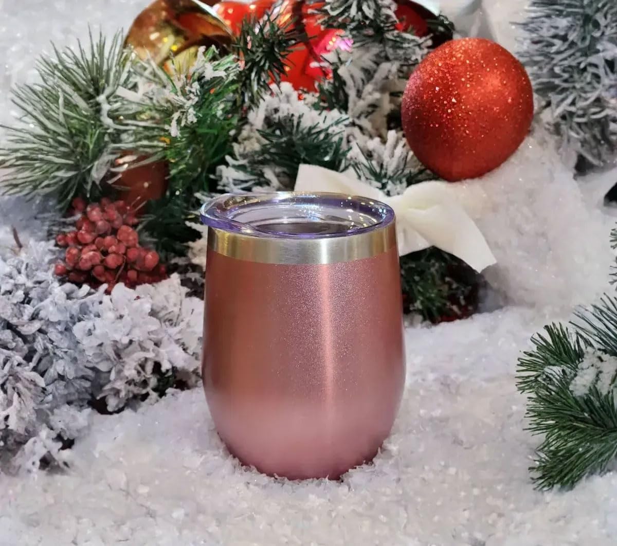 CHILLOUT LIFE insulated 12oz tumbler close-up showing double-wall insulation