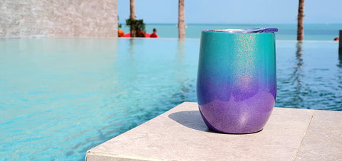 CHILLOUT LIFE tumbler on outdoor picnic scene for wine or water